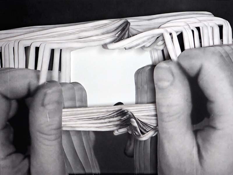 Karin Fisslthale (2015), "Kristall (What is money VII/A)", Paper- Object, Filmstills Cut Outs on Fine Art Print, 20x27x1,5 cm